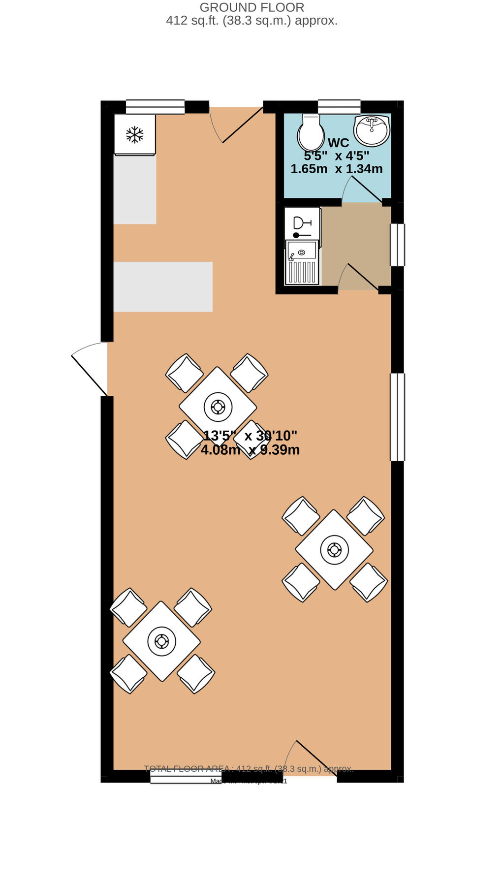 Carsington Room floor plan