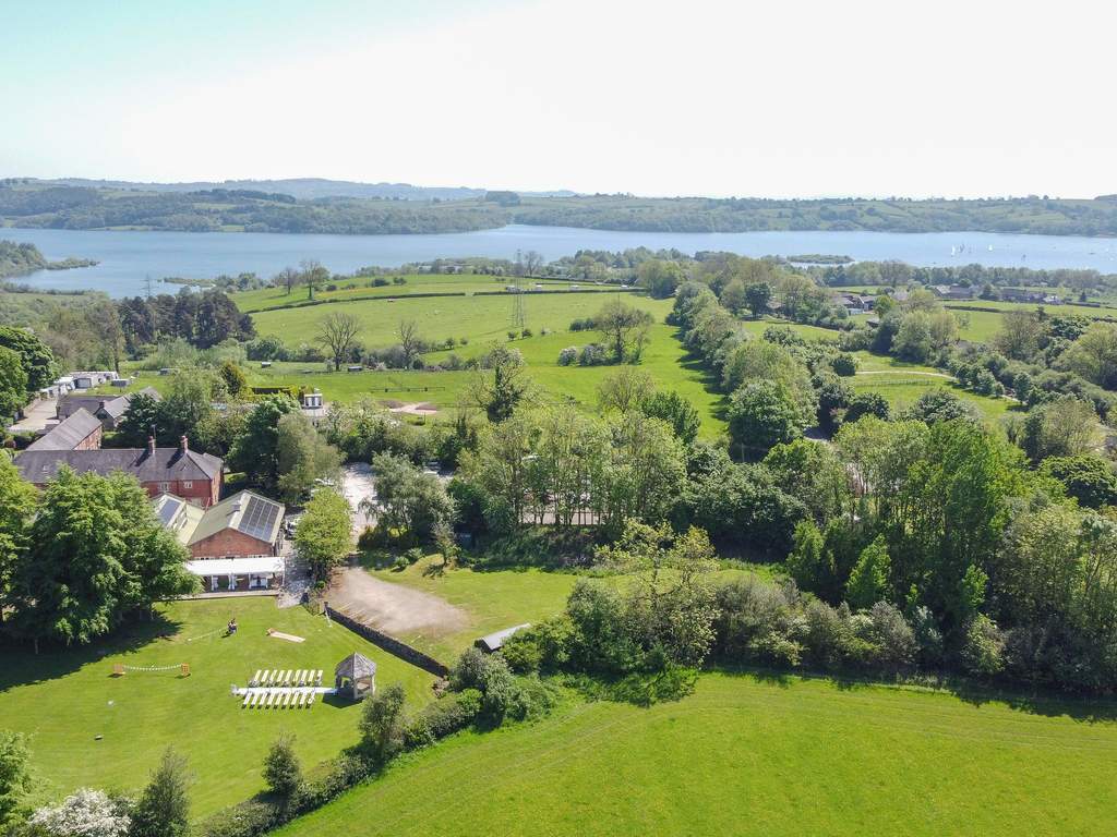 Drone shot of the Knockerdown site near Carsington water