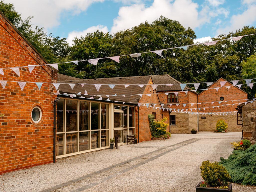 Wedding village street with bunting