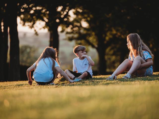 Children playing in Knockerdowns large outdoor meadow